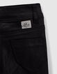 Zwarte gecoate skinny jeans meisjes-4