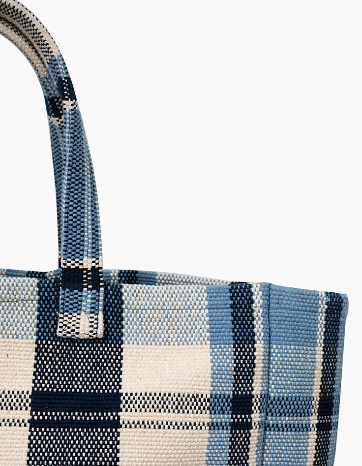 Oversized shopper geruit dames-2