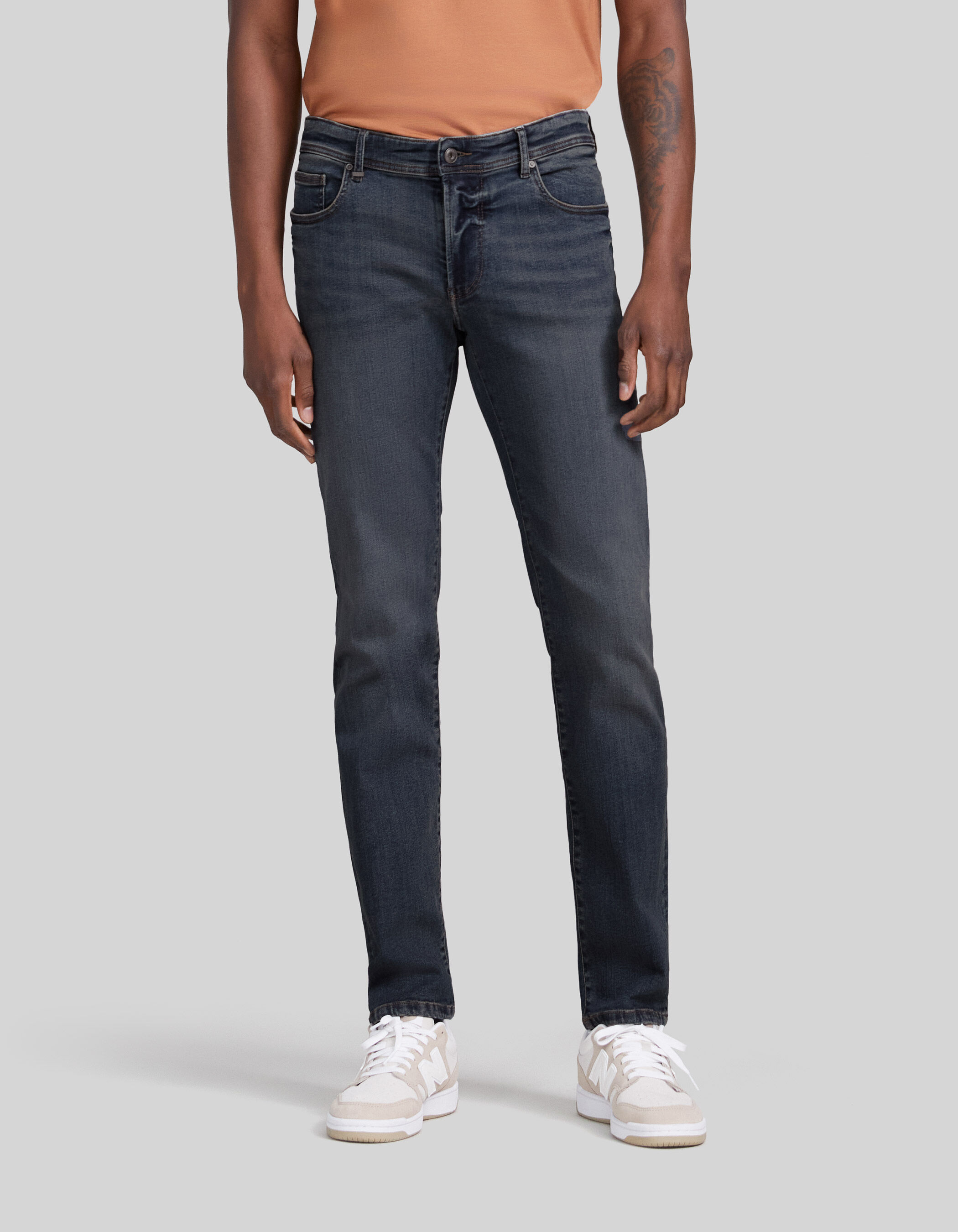 Men s steel WATERLESS dirty faded SLIM jeans IKKS