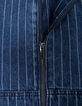 Blue denim hooded jacket with tennis stripes for boy-6