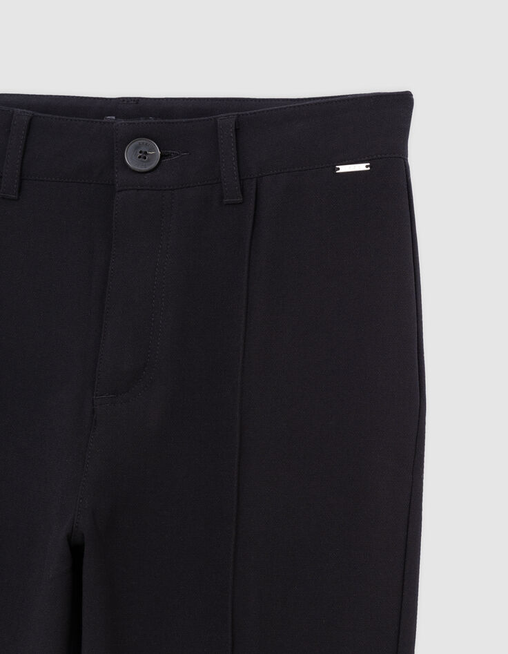 Pantalon FLARE noir avec plis-nervures fille-3
