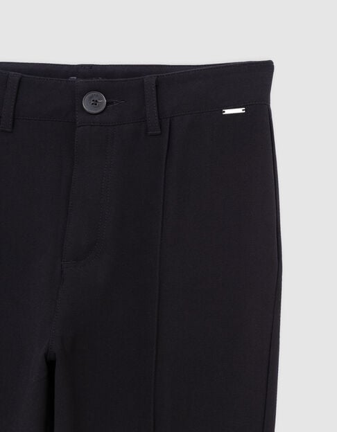 Zwarte FLARE broek met geplooide rand voor meisjes Zwarte FLARE broek met geplooide rand voor meisjes - IKKS
