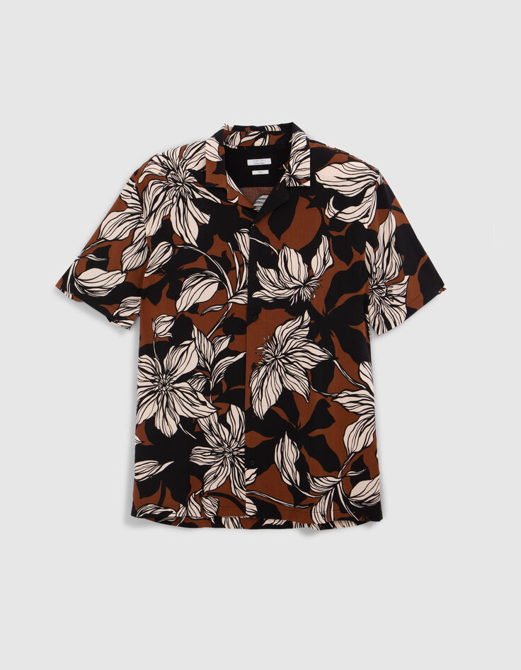 Men’s amber LENZING™ ECOVERO™ XL floral REGULAR shirt-5 Men’s amber LENZING™ ECOVERO™ XL floral REGULAR shirt-5