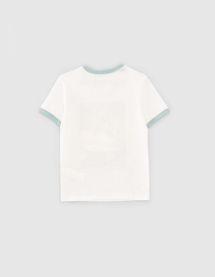 Boys’ white T-shirt with surfer under rubber stripes-2
