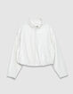 Wit rockjack met afneembare mouwen Dames-4