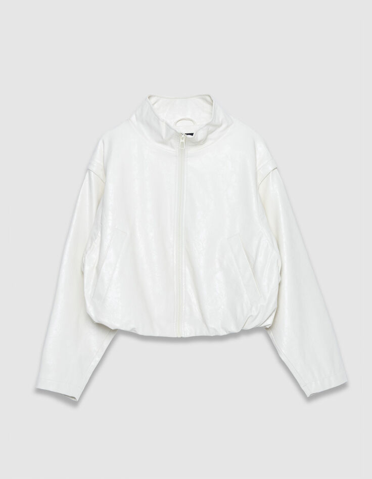 Wit rockjack met afneembare mouwen Dames-4