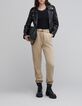 Baggy beige jeans voor dames-2