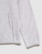 Sweat camionneur gris et kaki passepoil anis garçon-8