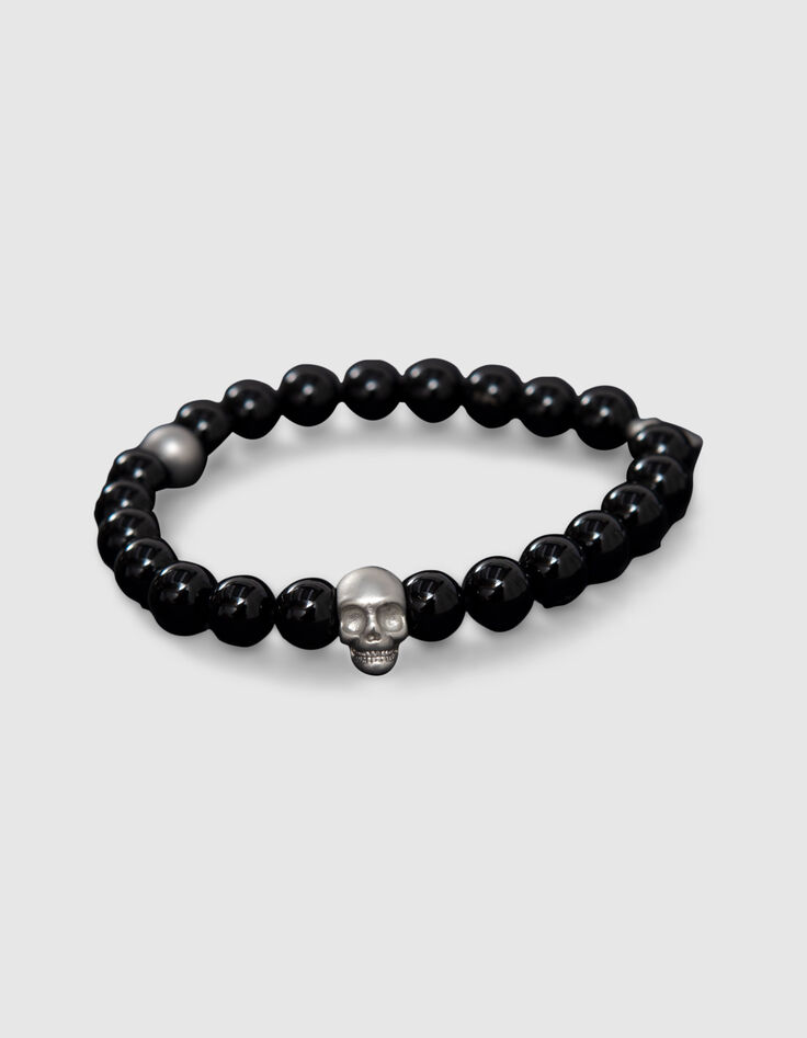 Bracelet noir en pierres de Jade Homme-4