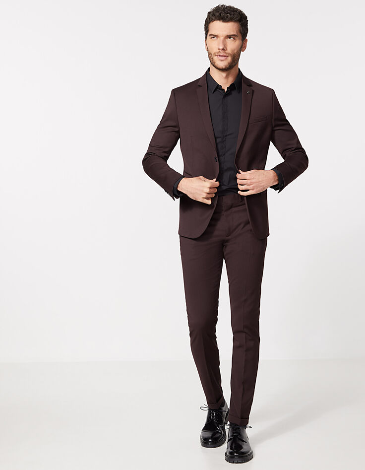 Veste de costume prune TRAVEL SUIT Homme-6
