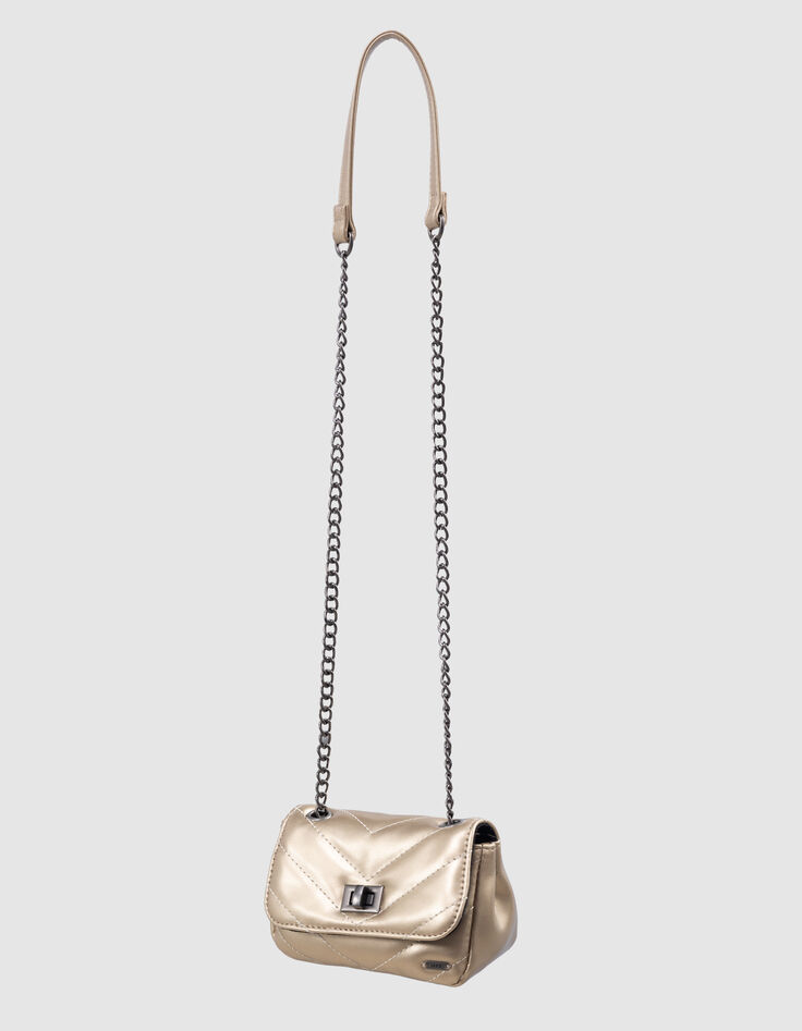 Bolso dorado acolchado niña-2