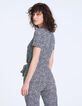 Combinaison en crêpe imprimé micro panthère femme-3