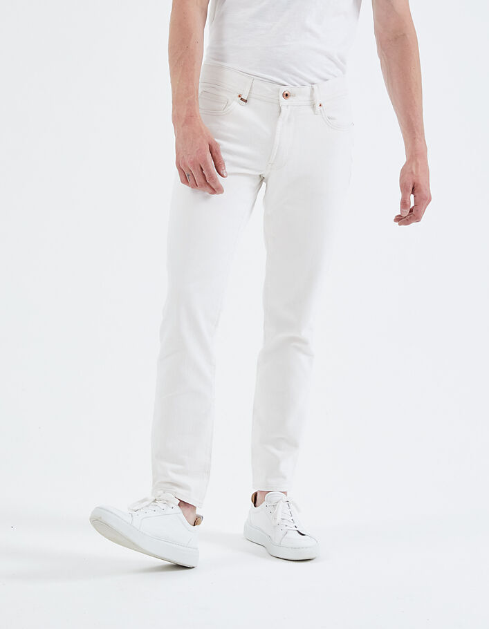 Ivoorkleurige SLIM fit jeans Tanger Heren - IKKS