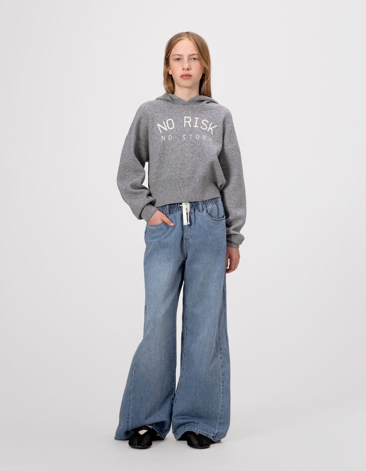Blaue Damenjogpant mit Gummizug am Bund-1 Blaue Damenjogpant mit Gummizug am Bund-1