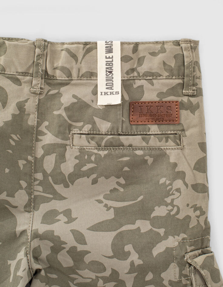 Bermuda battle kaki imprim&eacute; camouflage feuilles gar&ccedil;on -5