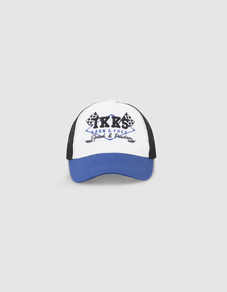 Casquette bleue, blanche et noire drapeaux garçon-2