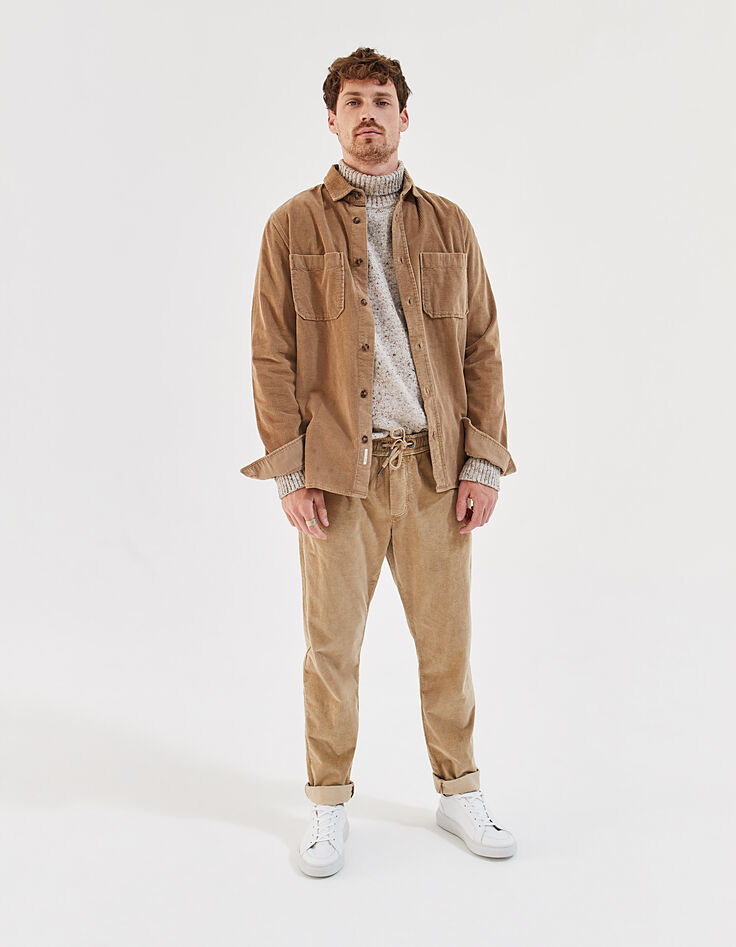 Sobrecamisa REGULAR marrón claro de pana Hombre-6