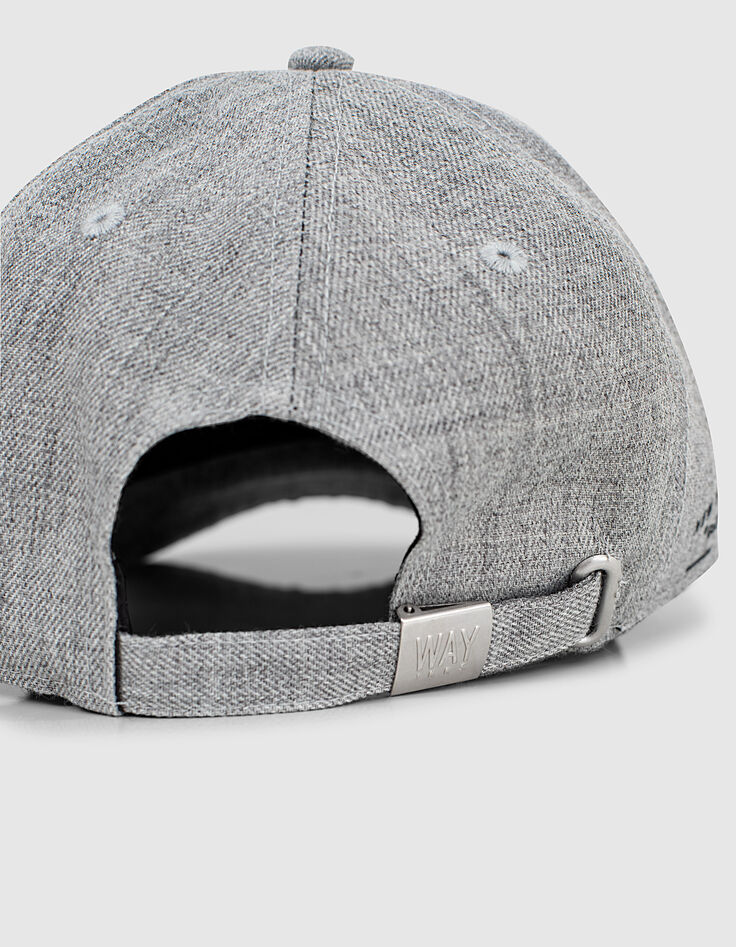 Boys’ medium grey marl cap with skull print-5