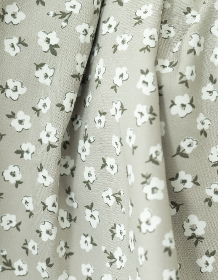Jupe longue verte imprimé floral d'été fille-9