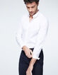 Chemise SLIM blanche détail col EASY CARE Homme-2