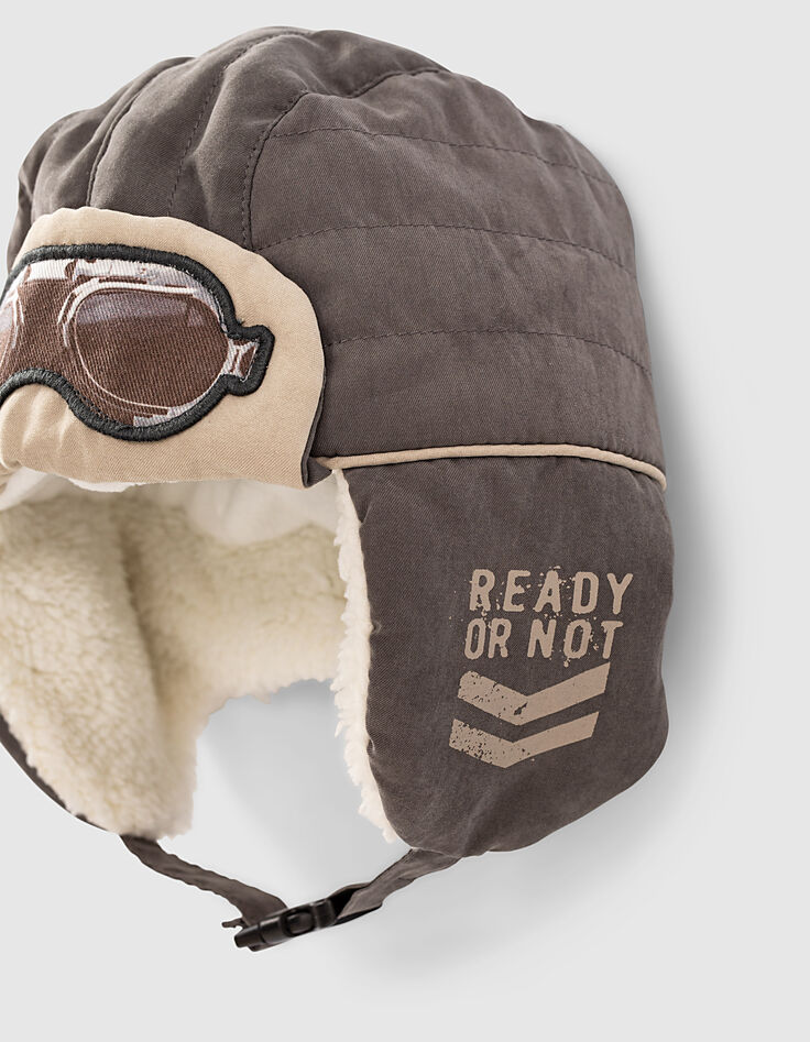 Gorro de aviador sésamo forrado gafas motorista bebé niño -4