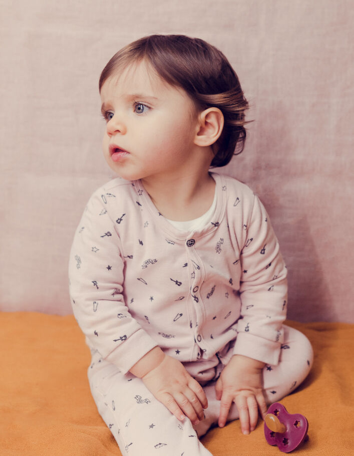 Lichtroze pyjama rockprint biokatoen baby’s-7