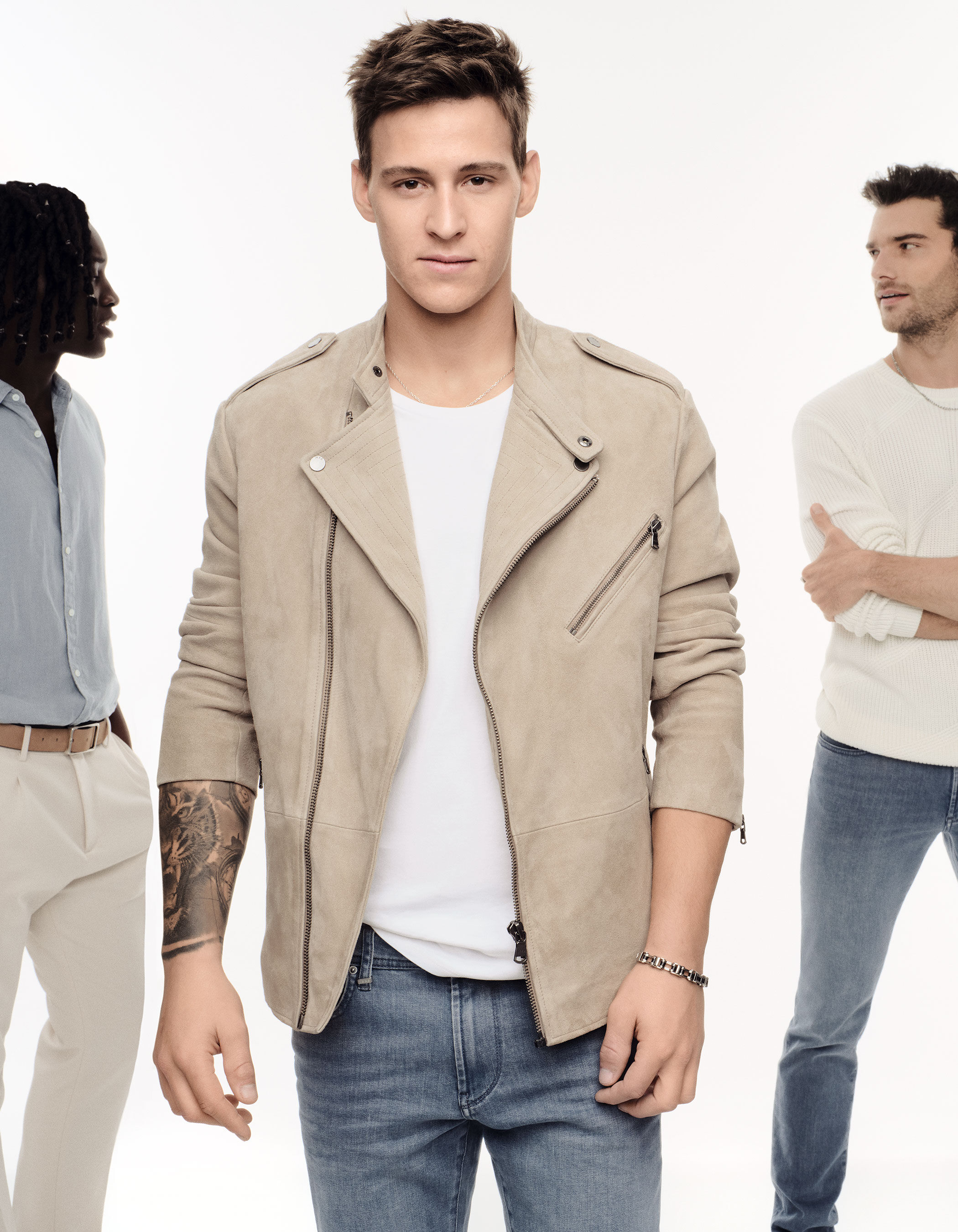 brown leather jacket men