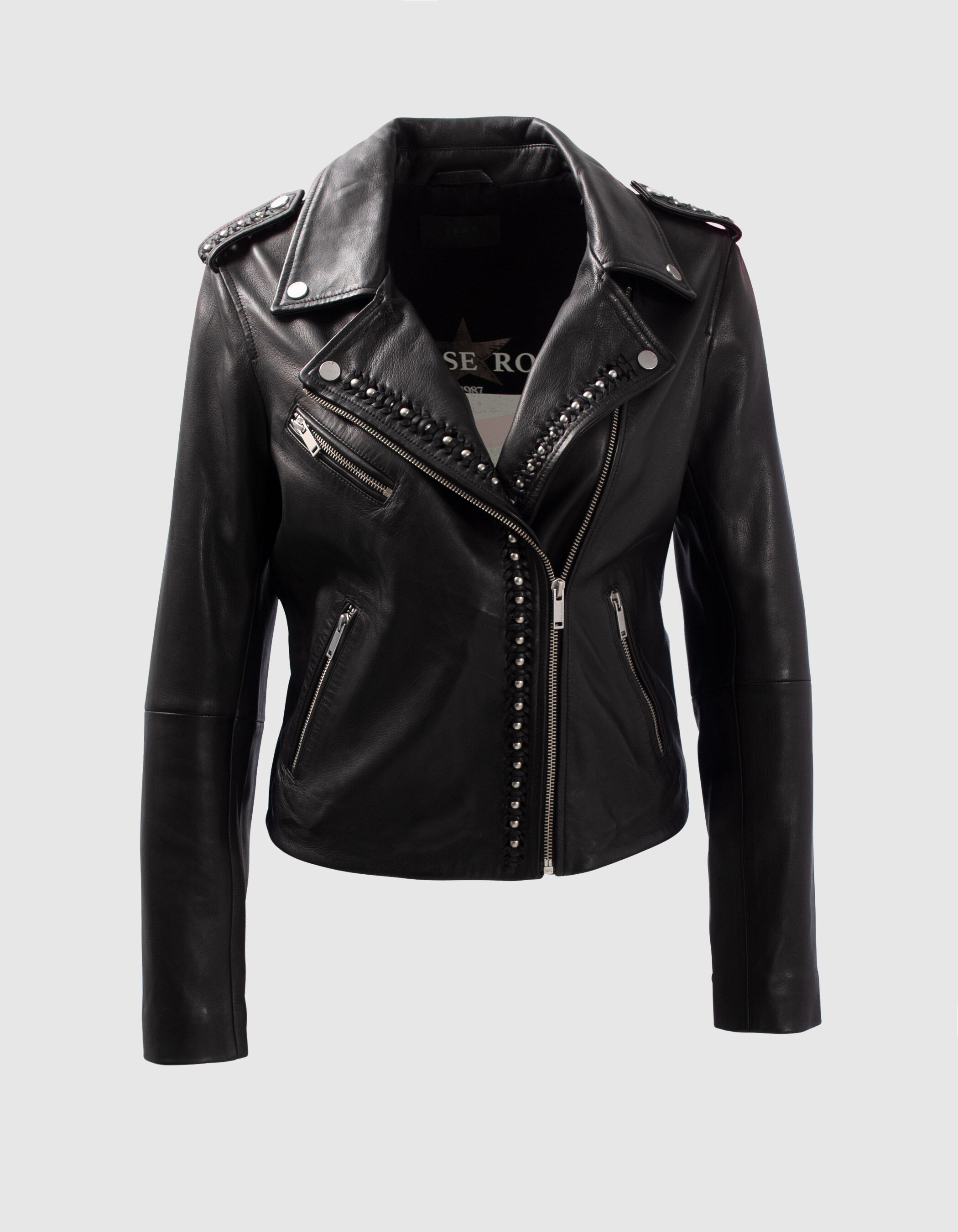 Blouson cuir femme hotsell motard