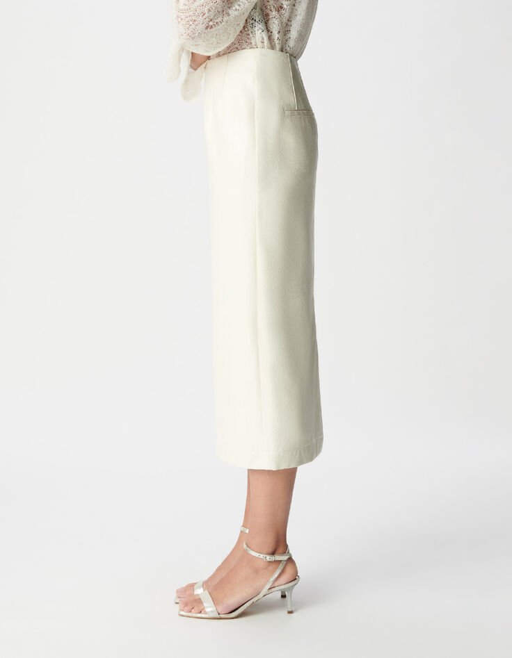 Dames lange witte rock kokerrok-6