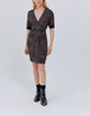 Women’s garnet psychedelic print dress-4