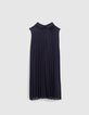 Vestido navy plisado ni&ntilde;a-3