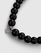 Bracelet noir en pierres de Jade Homme-3