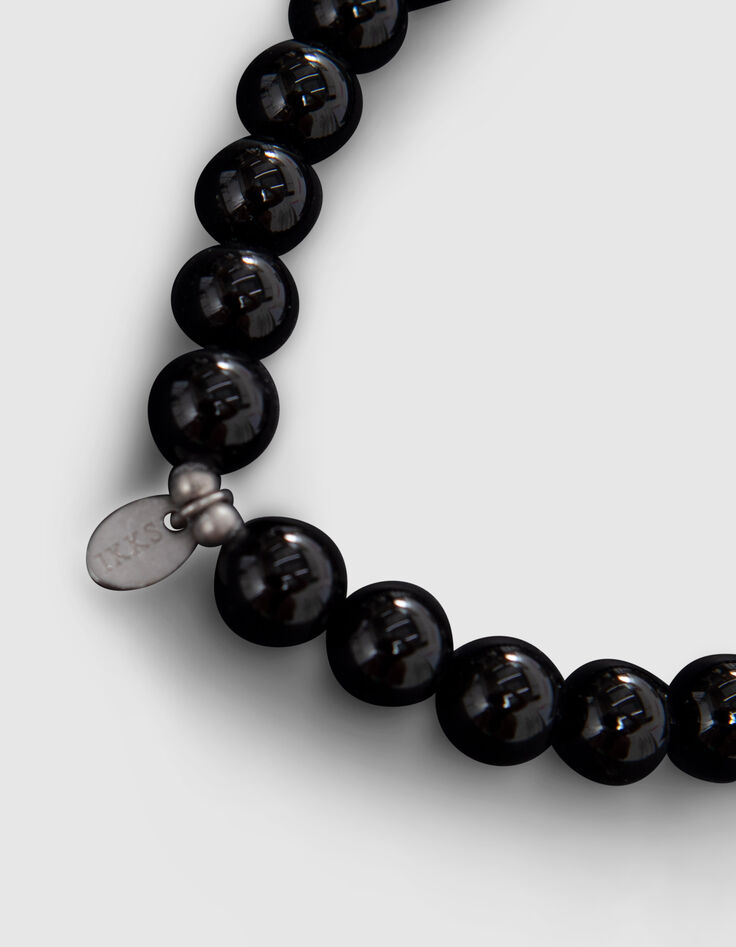 Bracelet noir en pierres de Jade Homme-3