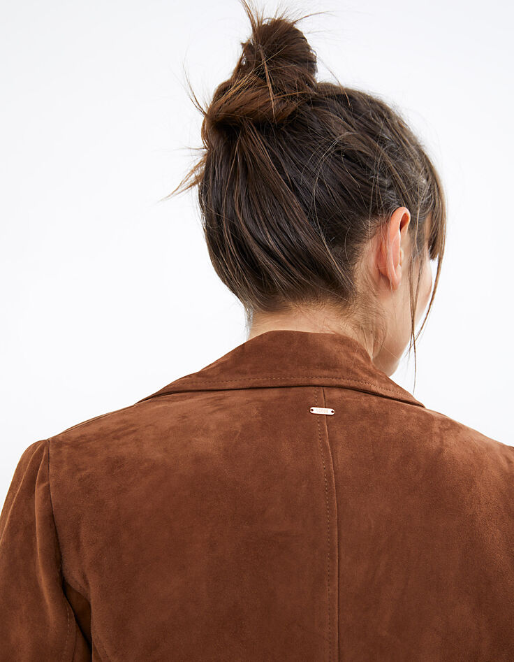 I.Code cognac suede biker-style jacket-5 I.Code cognac suede biker-style jacket-5