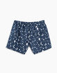 Men’s navy floral print swim shorts-3
