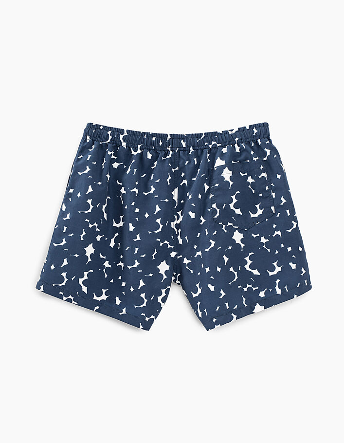 Men’s navy floral print swim shorts - IKKS