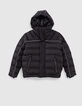 Doudoune noire puffy piping REFLECTIVE gar&ccedil;on -1