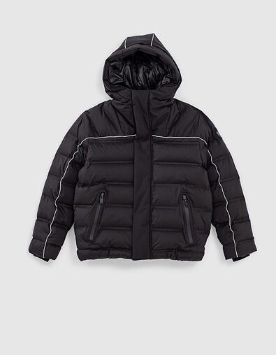 Doudoune noire puffy piping REFLECTIVE gar&ccedil;on  - IKKS