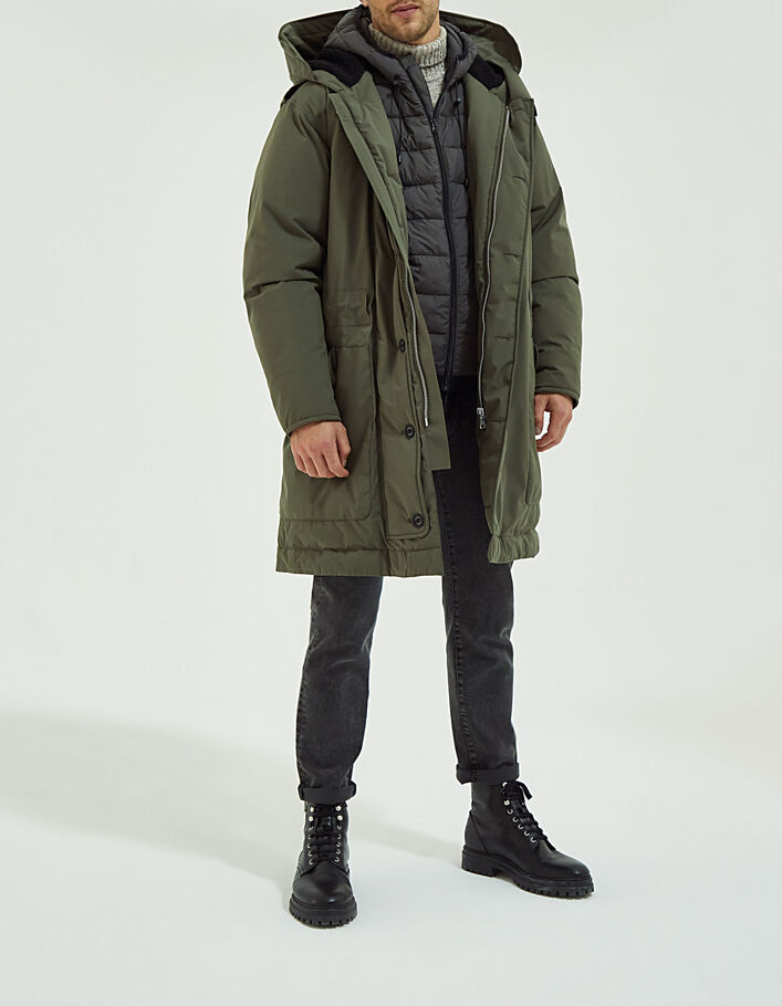 Warme lange parka's voor heren winter fleece dik winddicht