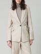 Pure Edition-Veste de costume sésame flanelle Femme-5