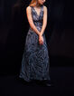 Pure Edition-Women’s grey long zebra print dress-7