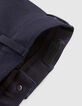Boys’ navy knit trousers-7