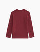 Boys' burgundy T-shirt with lenticular graphics-4