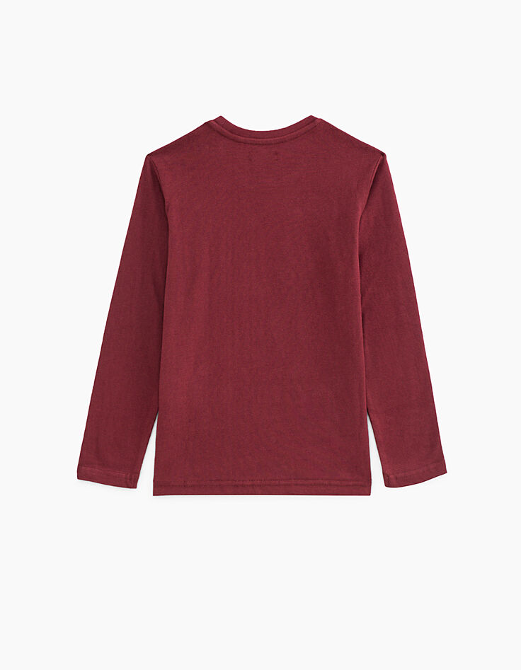 Boys' burgundy T-shirt with lenticular graphics-4