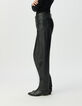 Schwarze Damen-Lederhose Jeansschnitt-3
