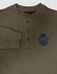 Boys’ khaki waffle T-shirt with embroidery front and back-4