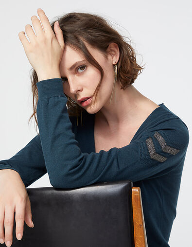 Pull maille tricot prusse bijoux esprit militaire femme - IKKS