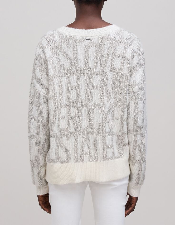 Jersey de punto jacquard crudo estampado de lúrex-4