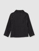 Chaqueta negra estampado minimalista niña-3