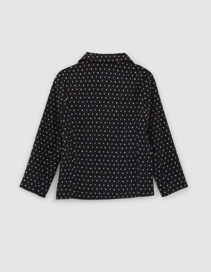Chaqueta negra estampado minimalista niña-3